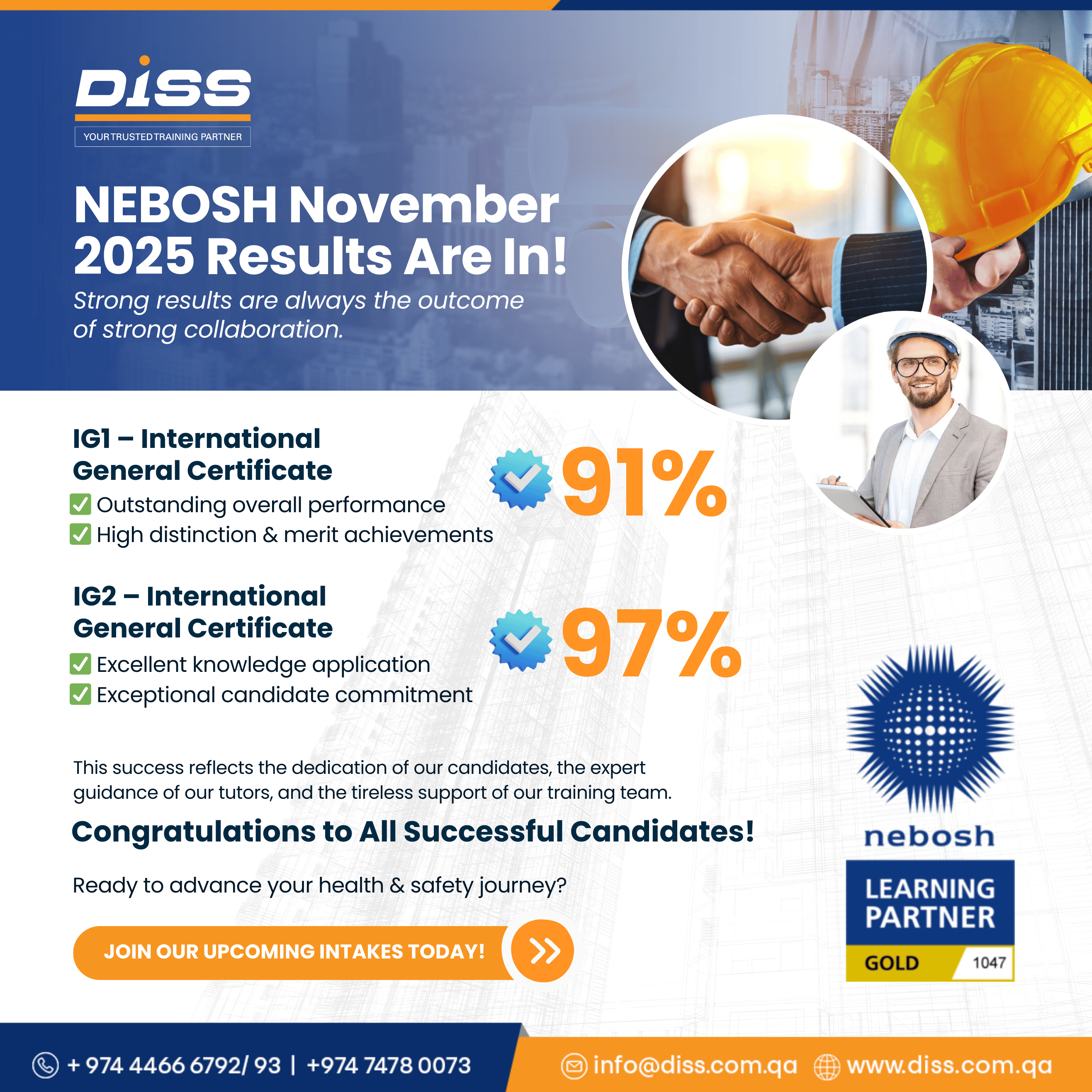 NEBOSH NOV 2025 Exam Results
